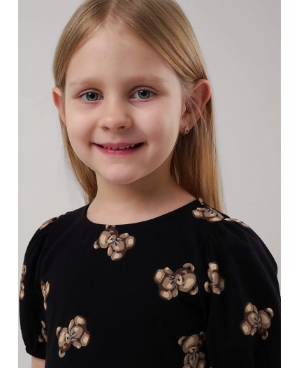 CLE Платье дев. 856903гн, чёрный/коричневый