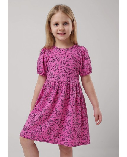 CLE Платье дев. 856903гн, розовый/чёрный