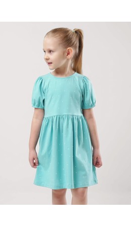 CLE Платье дев. 856903гн, бирюзовый/молочный