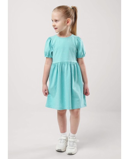CLE Платье дев. 856903гн, бирюзовый/молочный