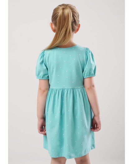 CLE Платье дев. 856903гн, бирюзовый/молочный