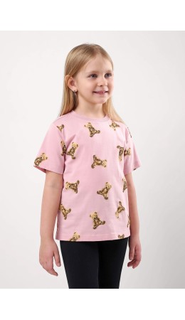 CLE Футболка дев. 856748кдн, розовый/т.бежевый