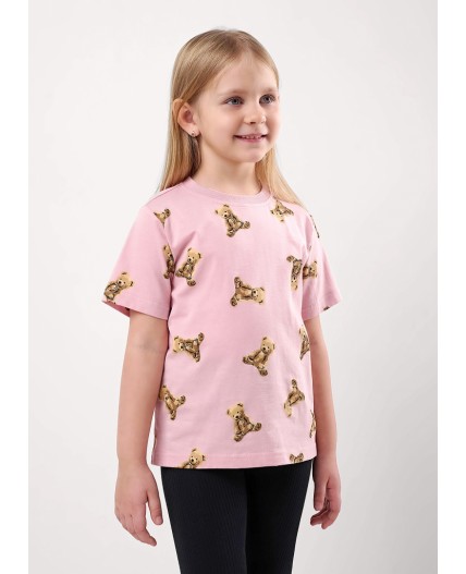 CLE Футболка дев. 856748кдн, розовый/т.бежевый
