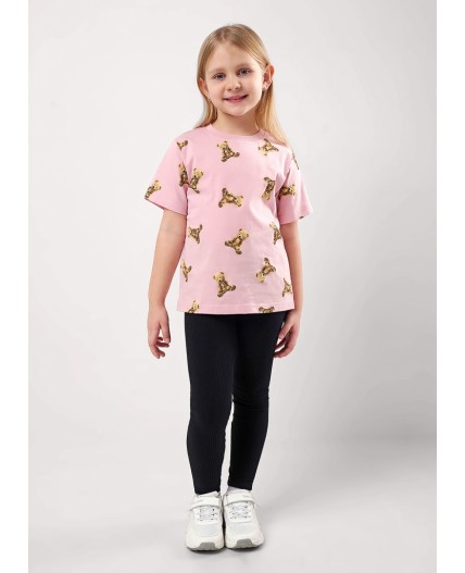 CLE Футболка дев. 856748кдн, розовый/т.бежевый