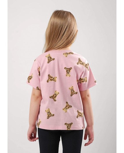 CLE Футболка дев. 856748кдн, розовый/т.бежевый