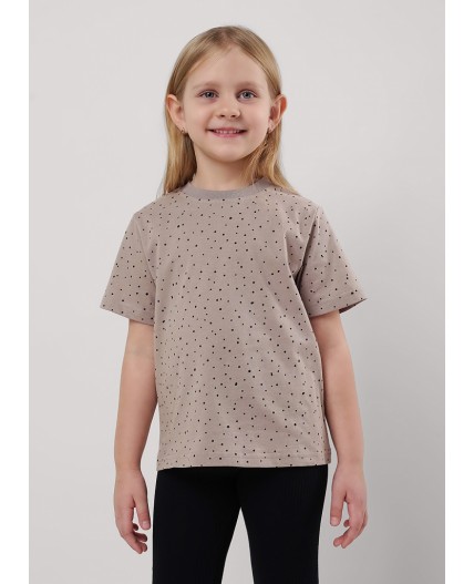 CLE Футболка дев. 856748кдн, т.бежевый/чёрный