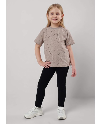CLE Футболка дев. 856748кдн, т.бежевый/чёрный