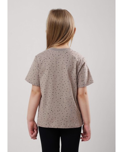 CLE Футболка дев. 856748кдн, т.бежевый/чёрный