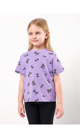 CLE Футболка дев. 856748кдн, сиреневый/чёрный