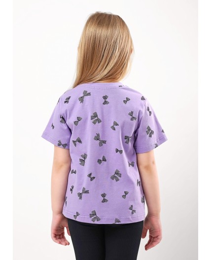 CLE Футболка дев. 856748кдн, сиреневый/чёрный