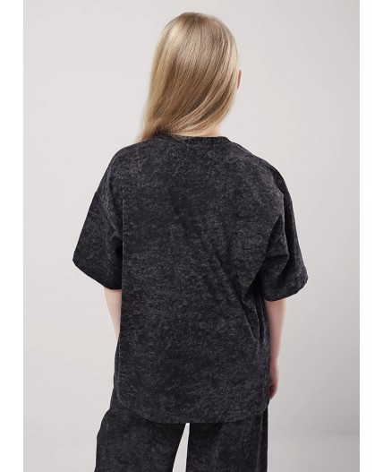 CLE Футболка дев. 856797/12кдн_п, чёрный/т.серый