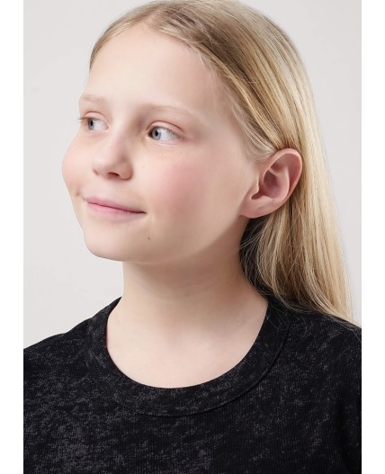 CLE Футболка дев. 856874/12шн, чёрный/т.серый