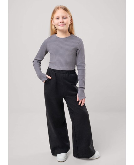 CLE Фуфайка дев. 856884шл, т.серый