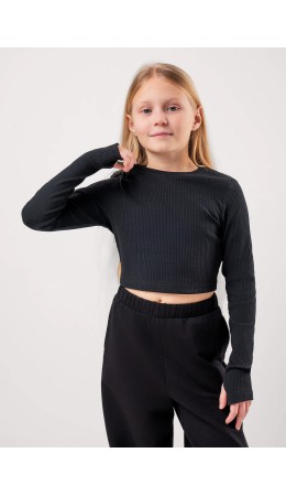 CLE Фуфайка дев. 856884шл, чёрный