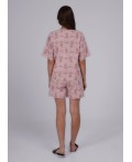 CLE LP25-1148/1 Пижама жен. Сахарная вата, розовый/т.розовый