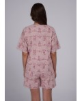 CLE LP25-1148/1 Пижама жен. Сахарная вата, розовый/т.розовый