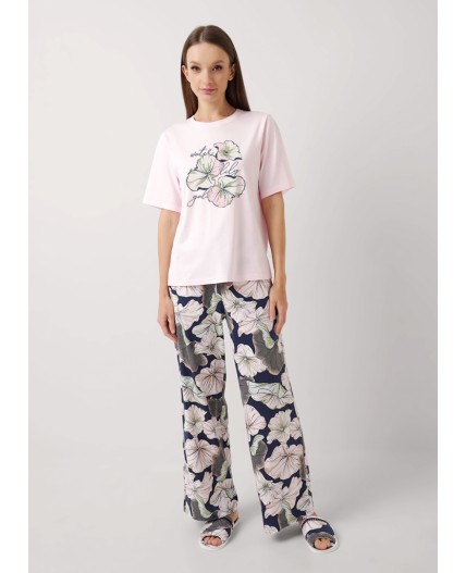 CLE LP25-1150/1 Пижама жен. Галатея, св.розовый/т.синий