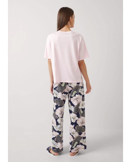 CLE LP25-1150/1 Пижама жен. Галатея, св.розовый/т.синий