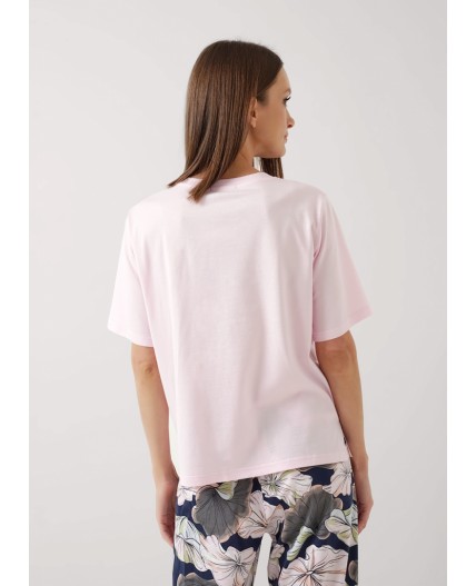 CLE LP25-1150/1 Пижама жен. Галатея, св.розовый/т.синий