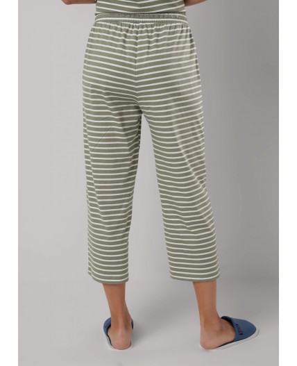 CLE LP25-1153/1 Пижама жен. Фисташковый пай, молочный/хаки