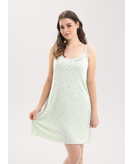 CLE LS25-1154/1 Сорочка ночн. жен. Прованс, св.зелёный/молочный