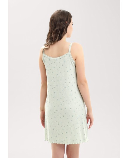 CLE LS25-1154/1 Сорочка ночн. жен. Прованс, св.зелёный/молочный