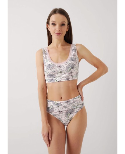 CLE LT25-1150 Майка жен. укор. Галатея, св.розовый/св.голубой