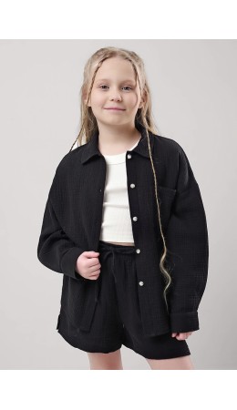 CLE Блузка дев. 853071муж, чёрный