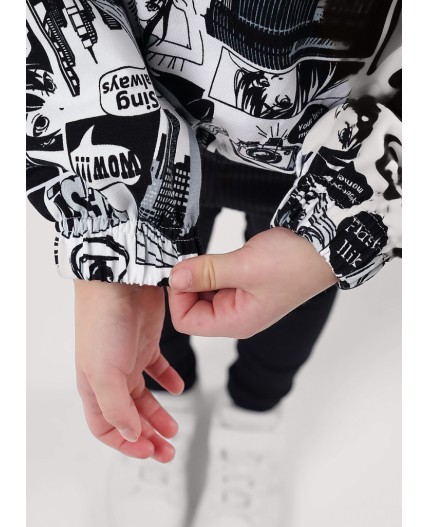 CLE Джемпер дев. 857035ун, белый/чёрный