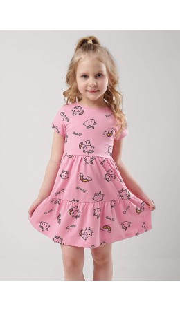 CLE Платье дев. 856312кдн, т.розовый/чёрный