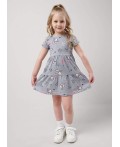CLE Платье дев. 856312кдн, св.серый/молочный