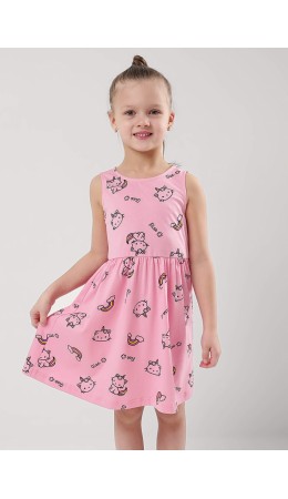 CLE Платье дев. 856907кдн, т.розовый/чёрный