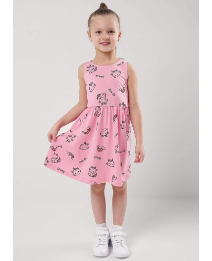 CLE Платье дев. 856907кдн, т.розовый/чёрный