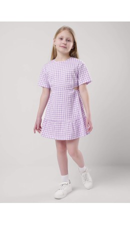 CLE Платье дев. 857041кжн, белый/св.фиолетовый