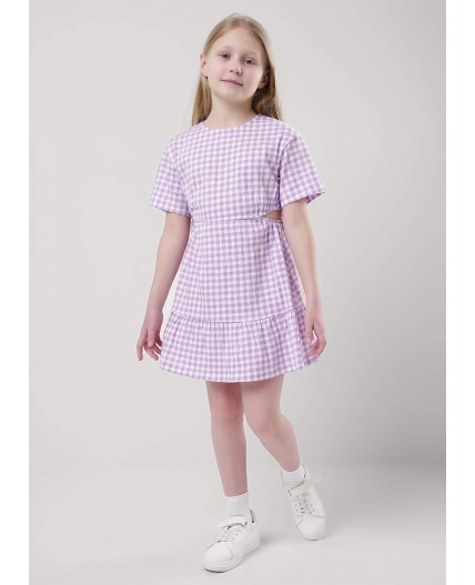 CLE Платье дев. 857041кжн, белый/св.фиолетовый