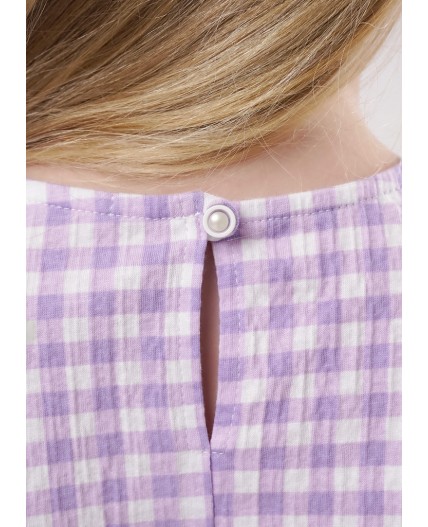 CLE Платье дев. 857041кжн, белый/св.фиолетовый