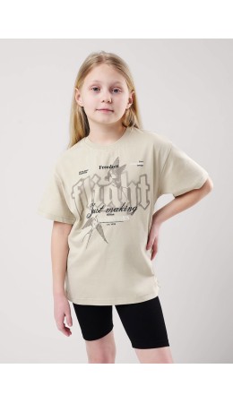 CLE Футболка дев. 857001кд_п, бежевый