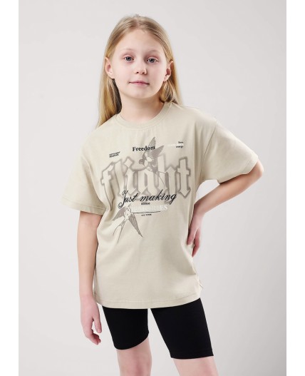 CLE Футболка дев. 857001кд_п, бежевый