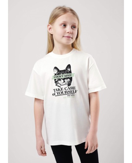 CLE Футболка дев. 857001кд_п, молочный