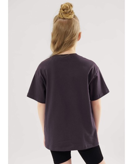 CLE Футболка дев. 857001кд_п, т.серый