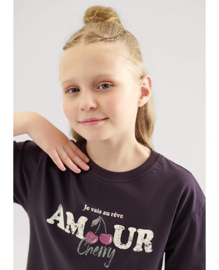 CLE Футболка дев. 857001кд_п, т.серый