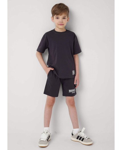 CLE Футболка мал. 855769кд_п1, т.серый