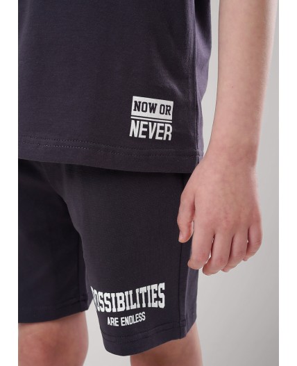 CLE Футболка мал. 855769кд_п1, т.серый