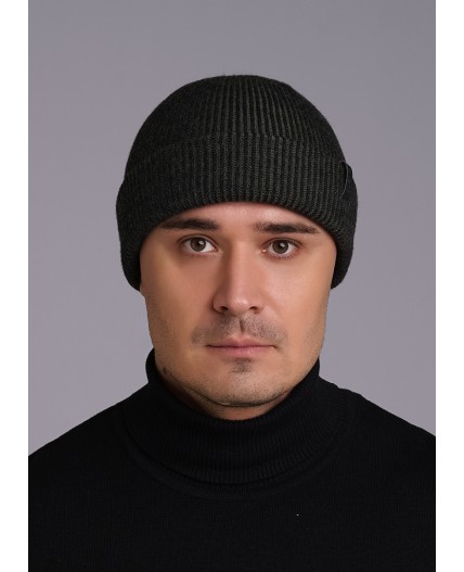 CLE Шапка 433900аш, зелёный/меланж т.серый