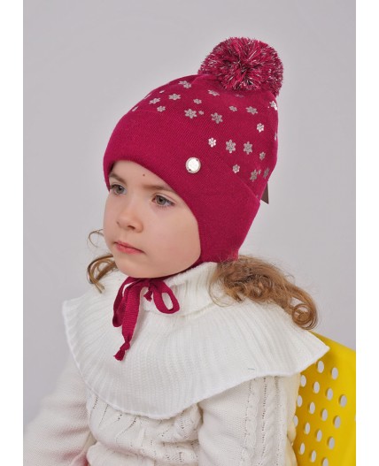 CLE Шапка дет.792539аш, т.малиновый