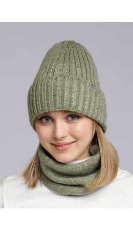 CLE Шарф 'Снуд' 433881ап, меланж зелёный