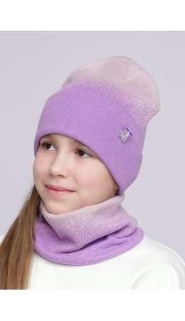 CLE Шарф 'Снуд' дет. 533762вн, сиреневый/св.розовый