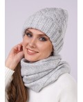 CLE Шарф 413317паш, меланж св.серый