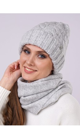 CLE Шарф 413317паш, меланж св.серый