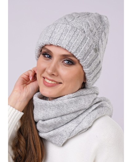 CLE Шарф 413317паш, меланж св.серый
